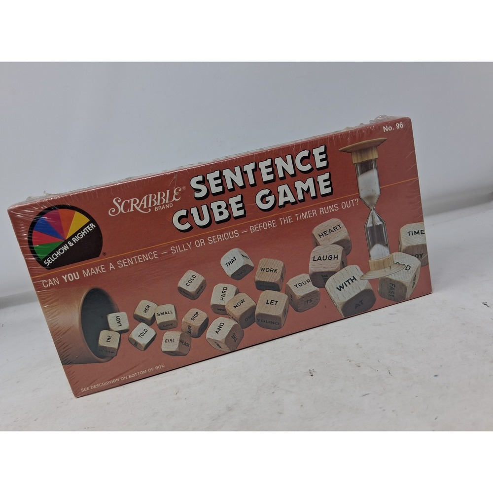 Vintage 1983 Scrabble Sentence Cube Game Selchow & Righter No 96 New Sealed. N
